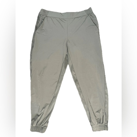 Athleta Brooklyn Jogger Pants Women's Sz.16 Mtn. Olive Ribbed Contrast 530631-03 - Picture 1 of 11